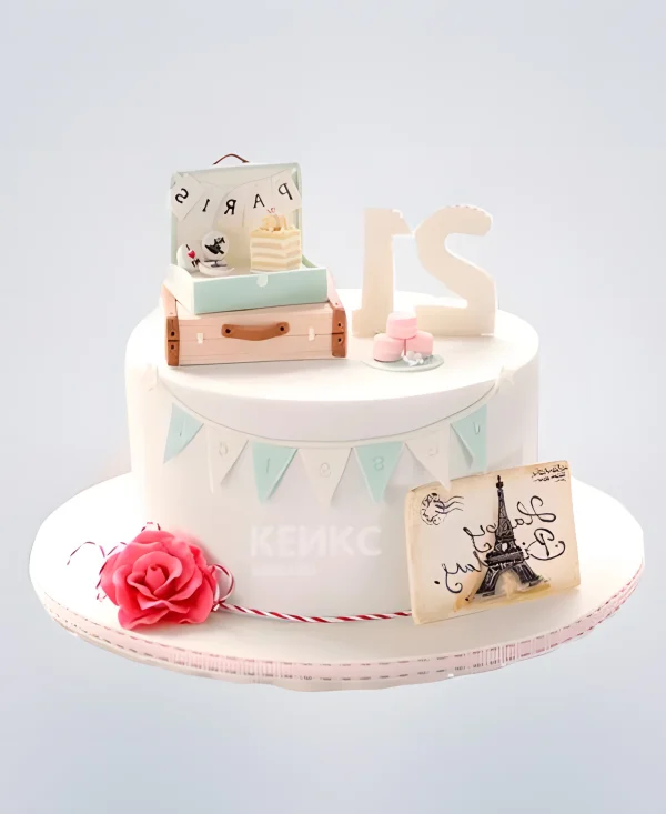 Торт во Французском стиле на 21 год девушке Фото