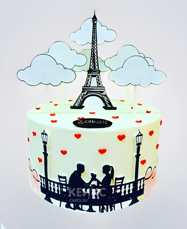 Торт во Французском стиле для влюбленных Фото