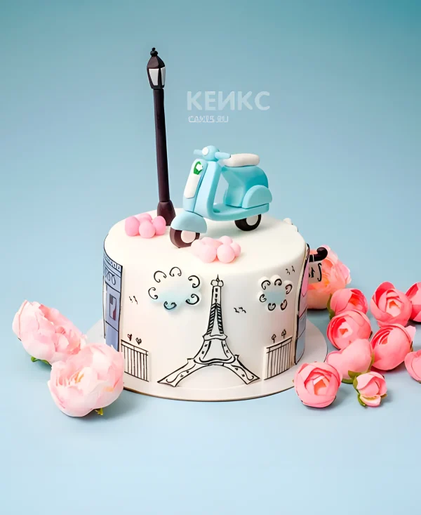 Очаровательный торт во французском стиле Фото