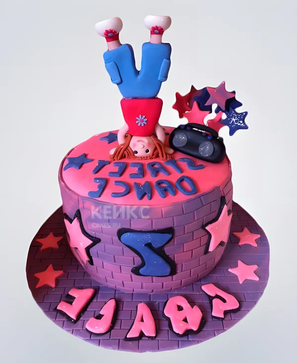 Торт в стиле Хип-хоп мальчику на 7 лет Фото