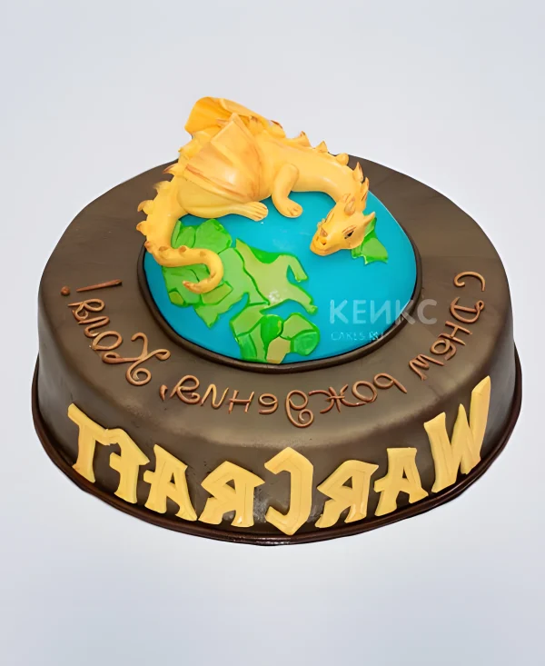 Торт Варкрафт с земным шаром Фото