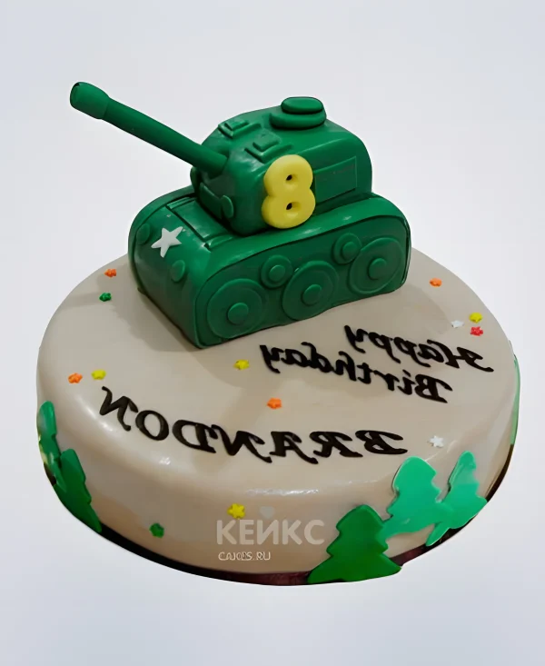Торт военная машина танк Фото