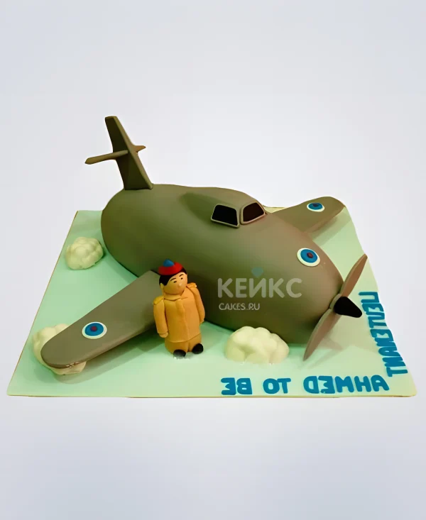 Торт самолёт для мальчика Фото