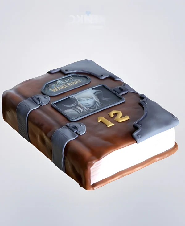 Торт Варкрафт в виде книги с цифрой 15 Фото