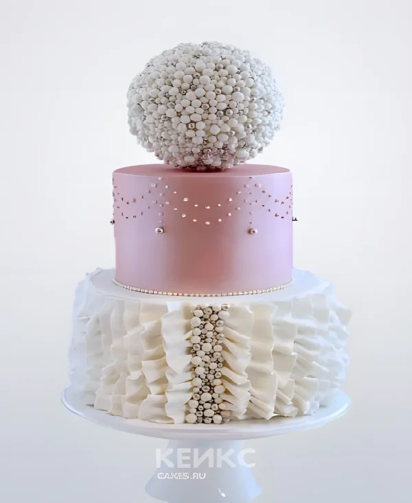 Необычный трехъярусный торт на юбилей девушке 30 лет Фото