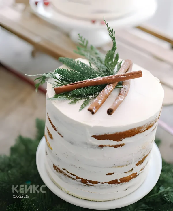 Торт с зимней тематикой Фото