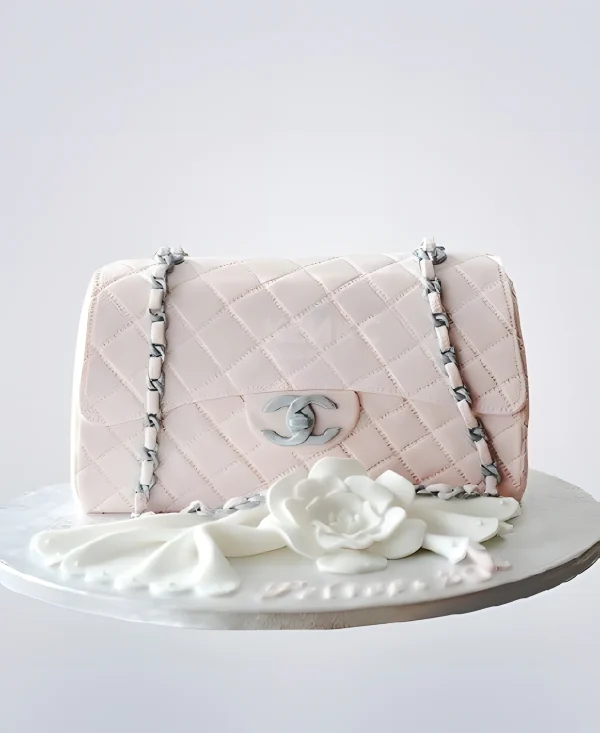Торт розовая сумка шанель Фото