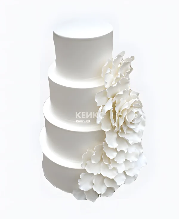 Необычный торт с цветком Фото