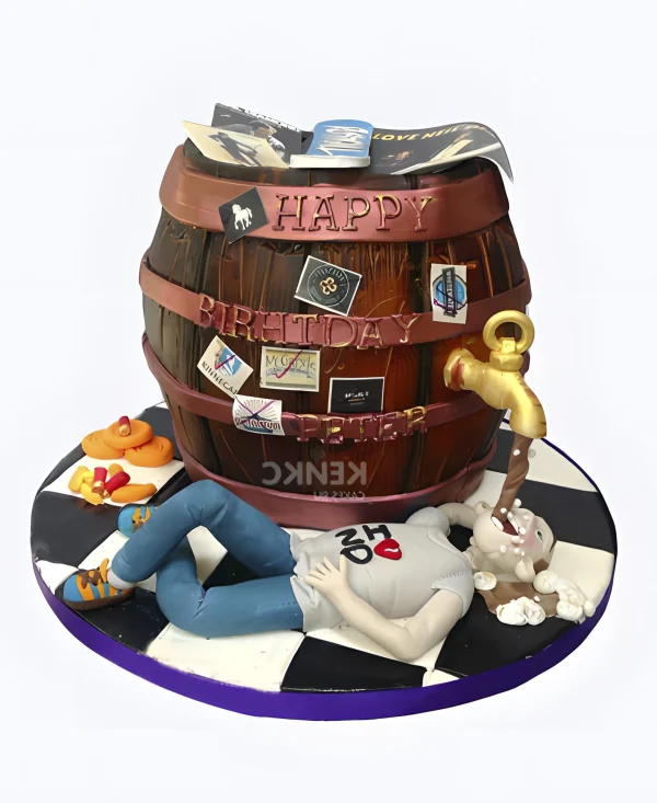 Торт бочка с пивом 7 Фото