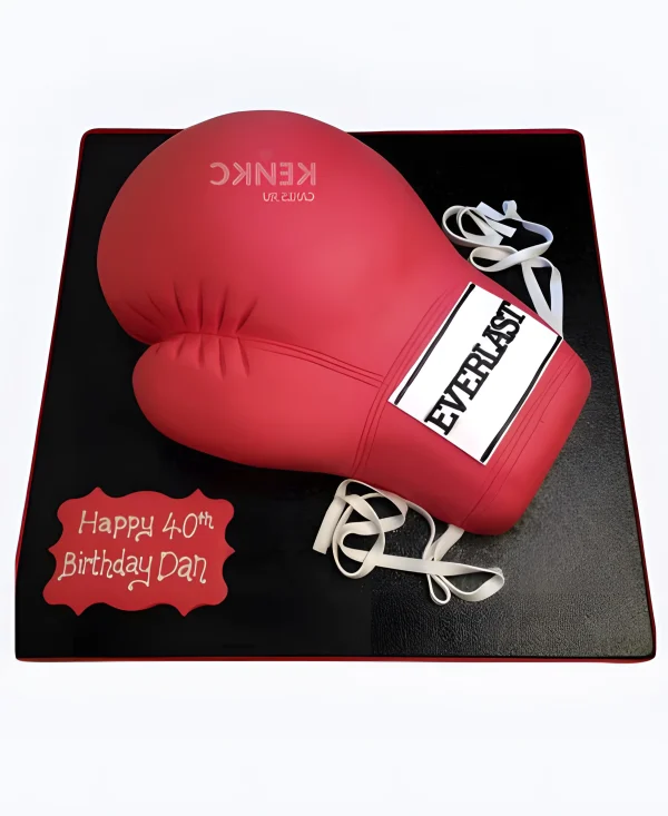 Торт красная боксерская перчатка из мастики Фото