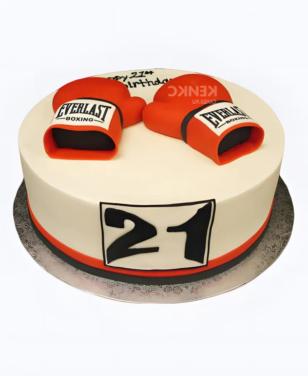 Спортивный торт боксерские перчатки Фото