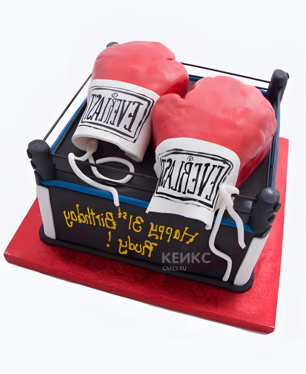Торт с боксерскими перчатками Фото