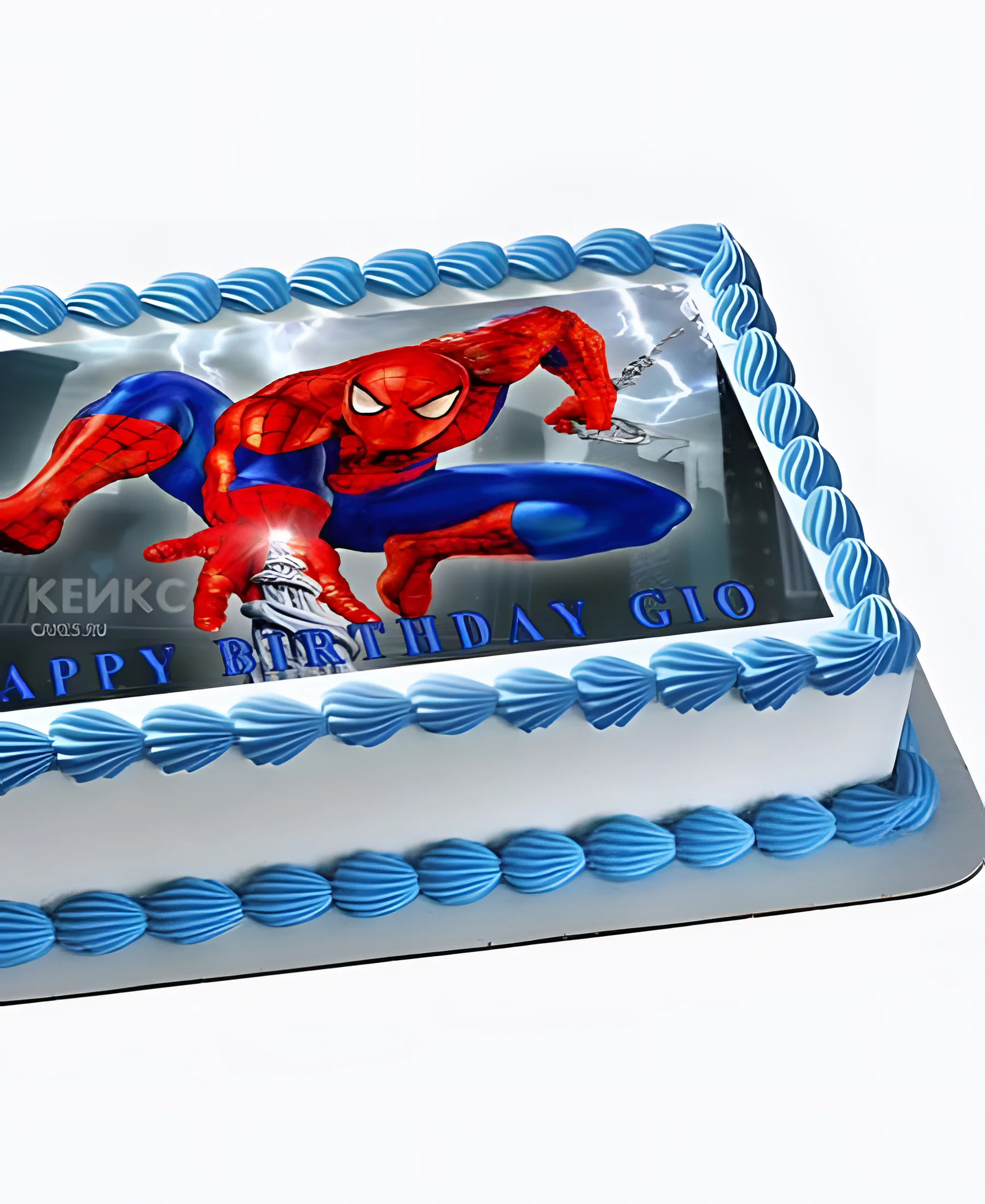 Торт с фотопечатью картинки Человека паука Фото