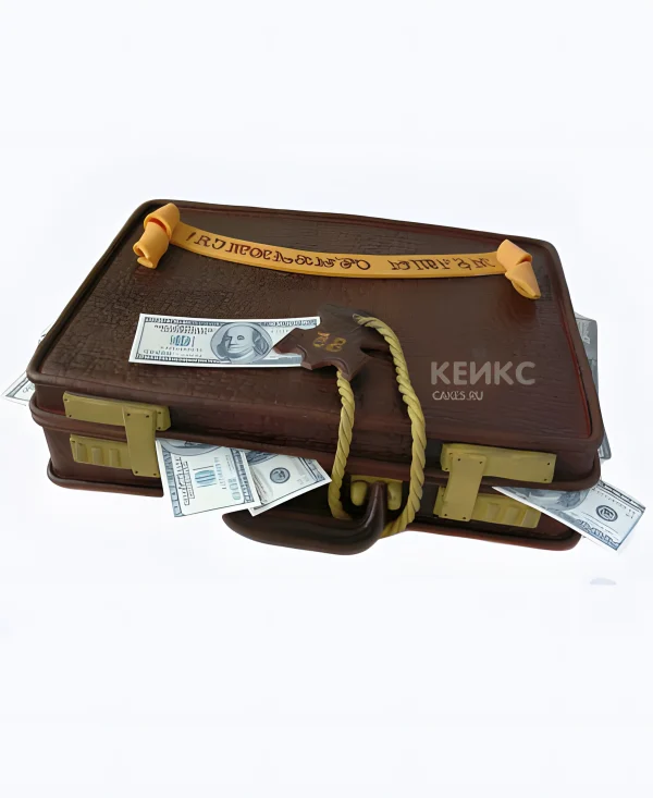 Торт чемодан с деньгами Фото