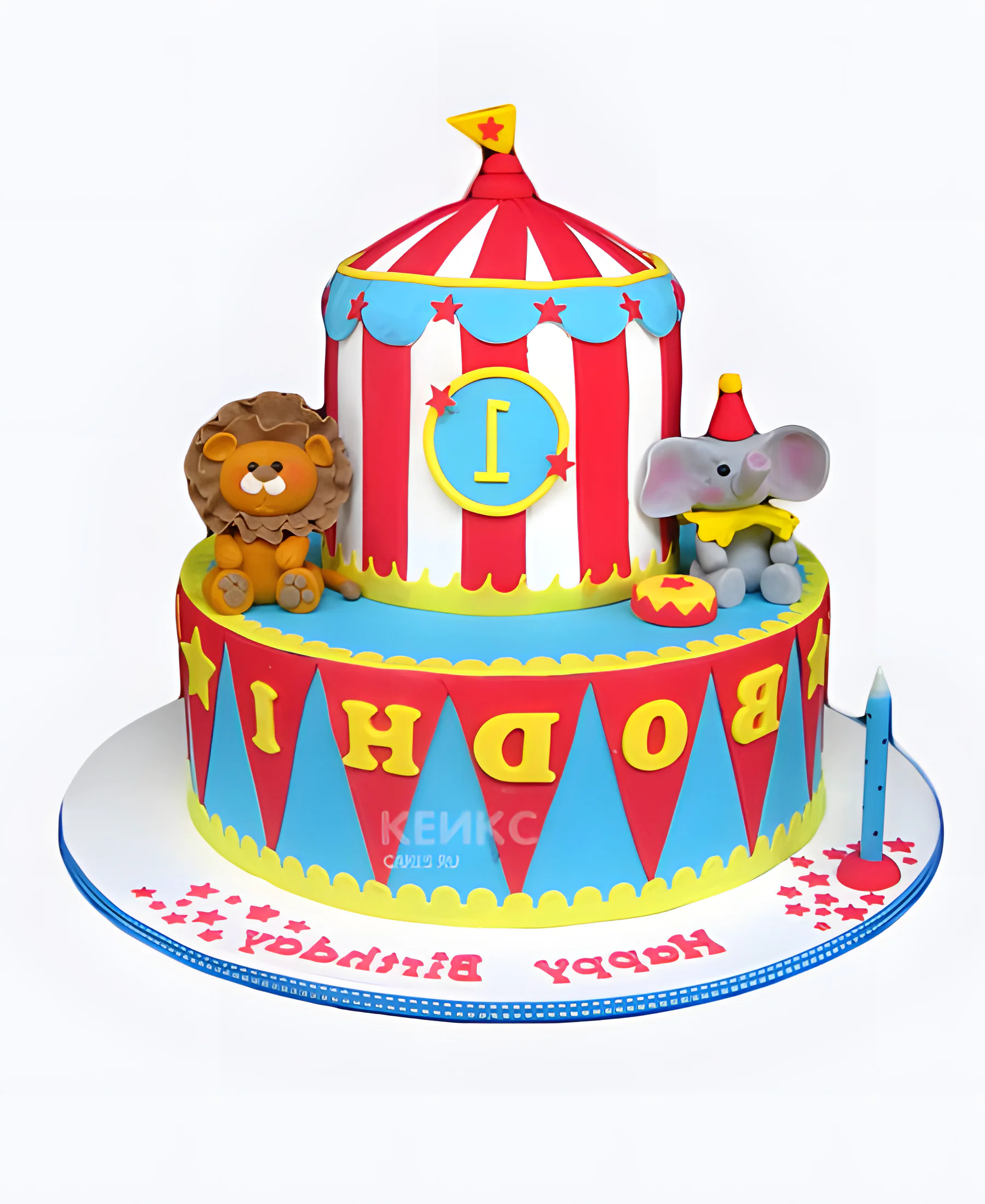 Торт цирк с животными на годик Фото