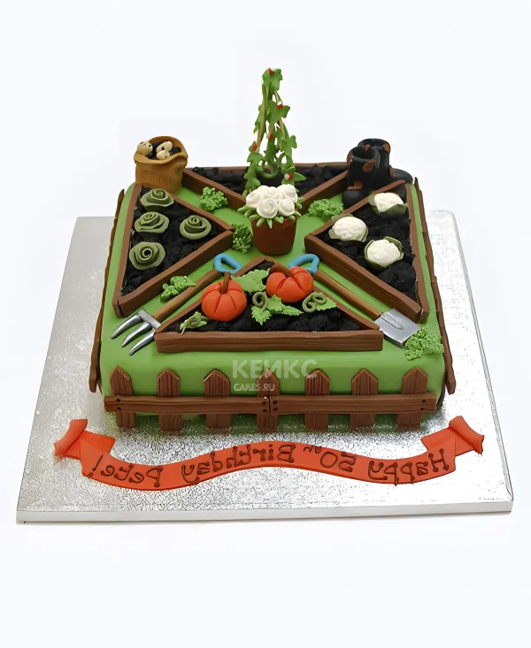 Торт дачнику на день рождения Фото