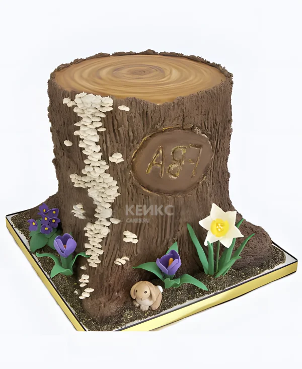 Торт в виде дерева из мастики Фото