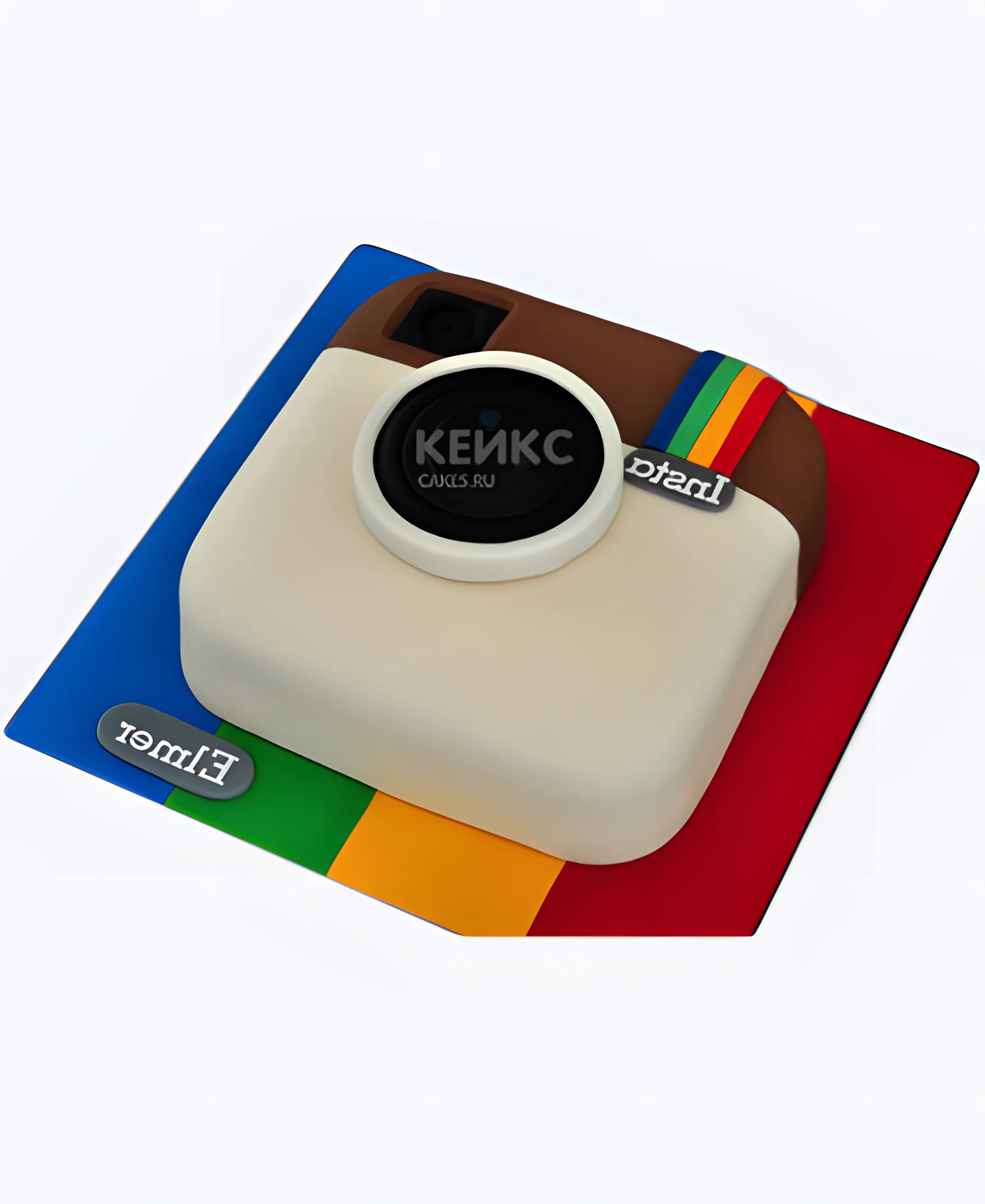 Торт в форме значка Instagram Фото