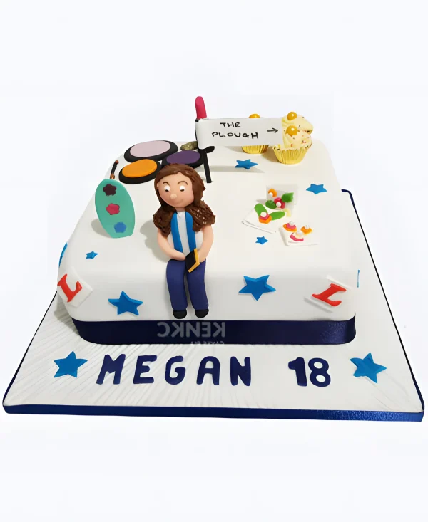 Торт на день рождения девушке с мини-капкейками Фото