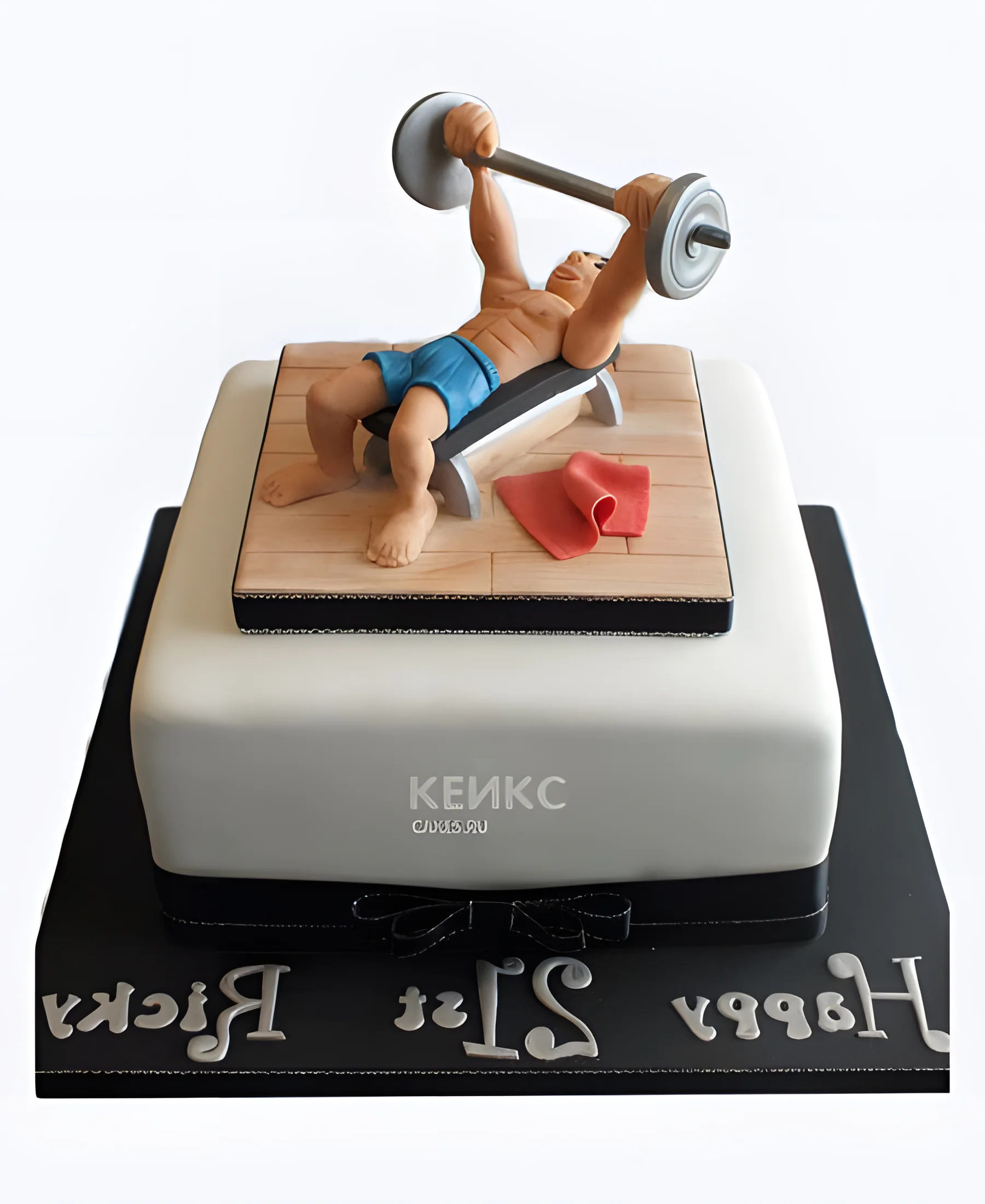 Прямоугольный торт для бодибилдера Фото