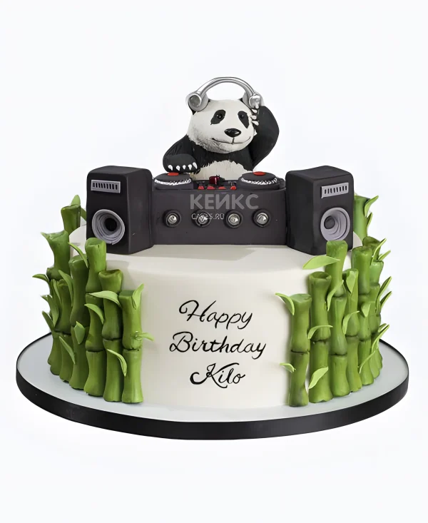 Прикольный торт для диджея с пандой Фото