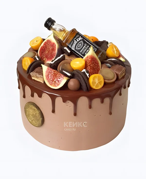 Милый торт с инжиром и виски Фото