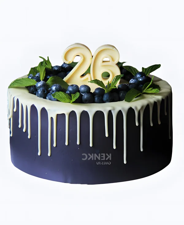 Торт с ягодами любимому мужу и папе Фото