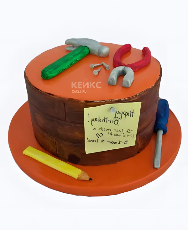 Торт с молотком и плоскогубцами Фото
