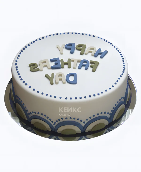 Милый торт с синими точечками Фото