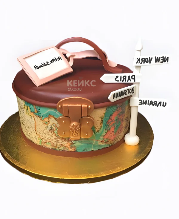 Торт для путешественника в виде сундука Фото
