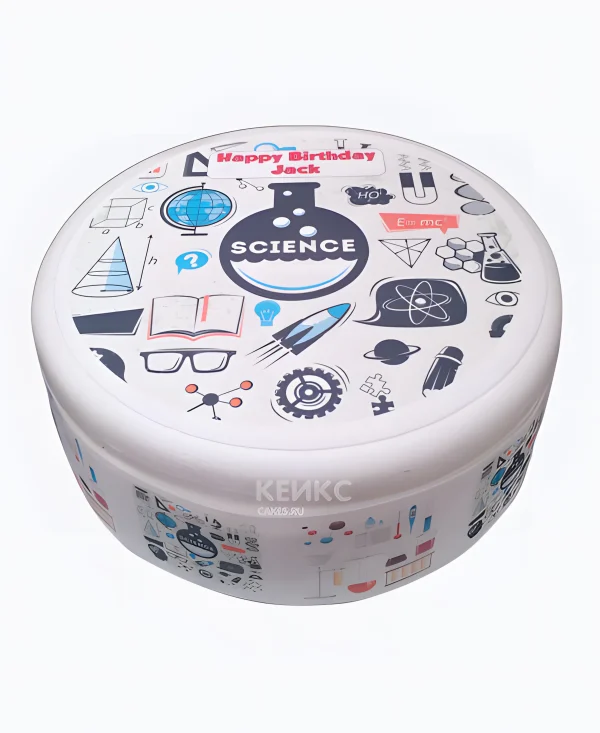 Торт для учителя физики с фотопечатью Фото