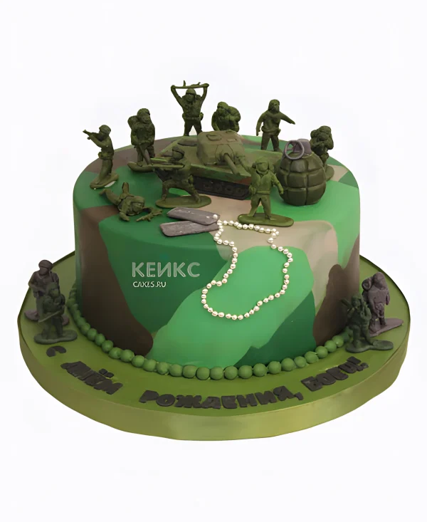 Торт для военного с танком Фото