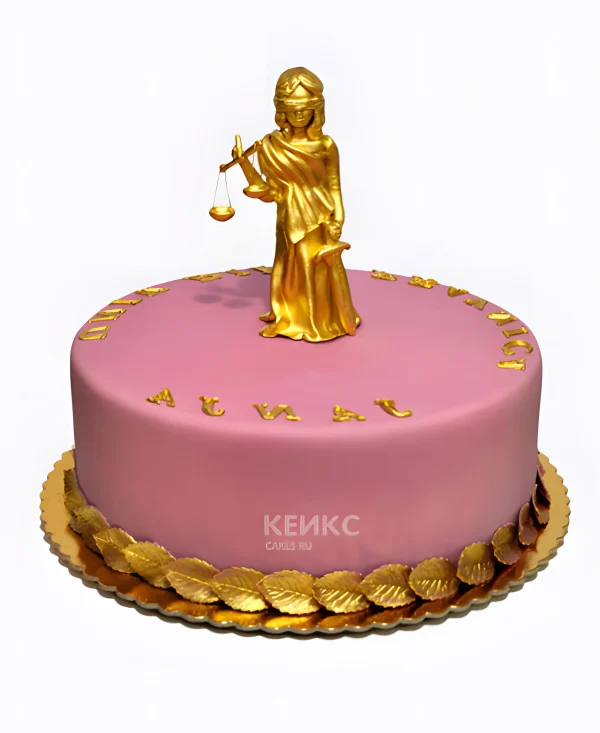 Розовый торт для адвоката Фото