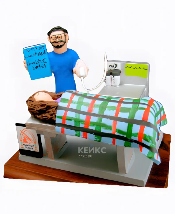 Необычный торт для анестезиолога Фото