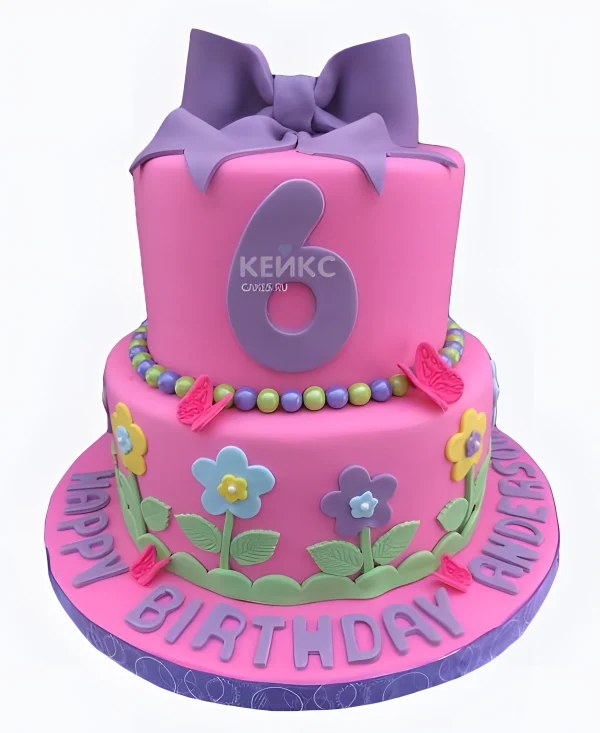 Торт на день рождения 6 лет для девочки Фото