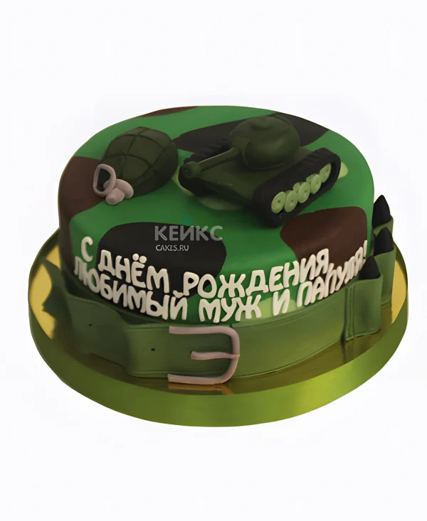 Необычный торт в военной тематике Фото