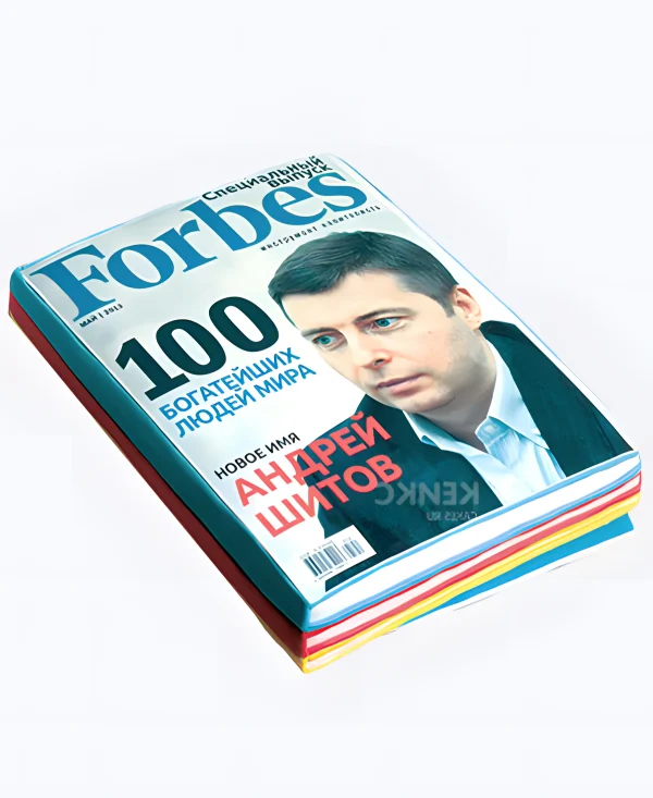 Торт в виде журнала с фото и надписью Фото