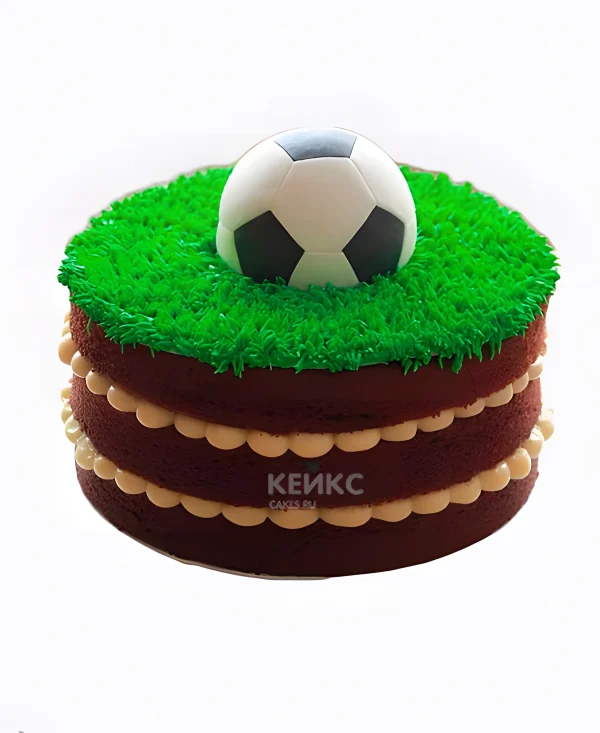 Милый торт футбол без мастики Фото