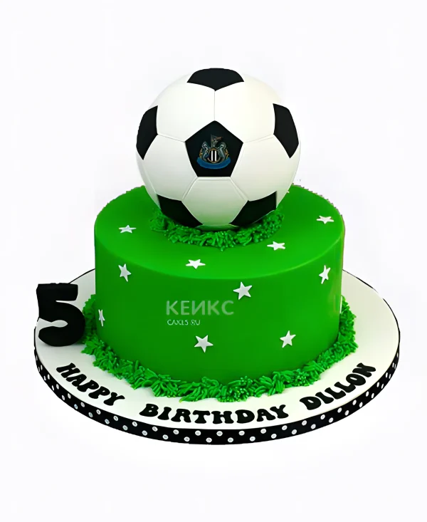 Торт футбол с цифрой 5 Фото