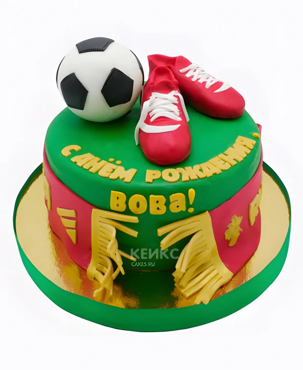Торт футбол с мастикой Фото