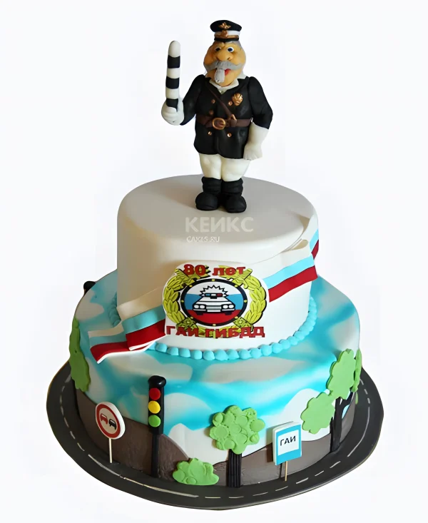 Впечатляющий торт ГАИ Фото