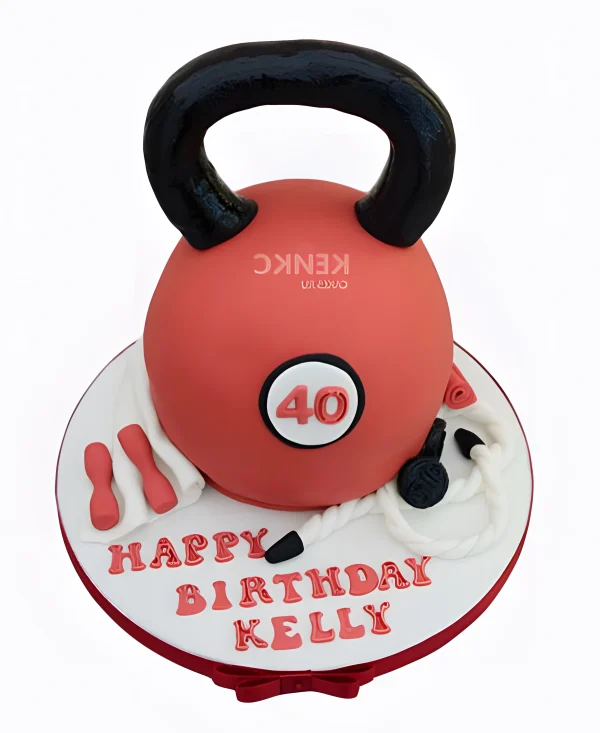 Прикольный торт с гирей Фото