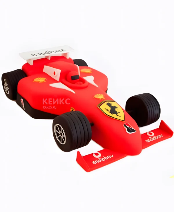 Торт в виде машины Формула 1 Фото