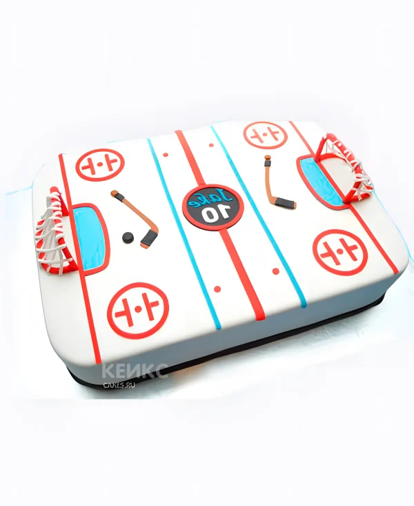 Торт хоккейное поле Фото