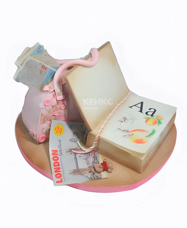 Торт с розовой сумочкой Фото