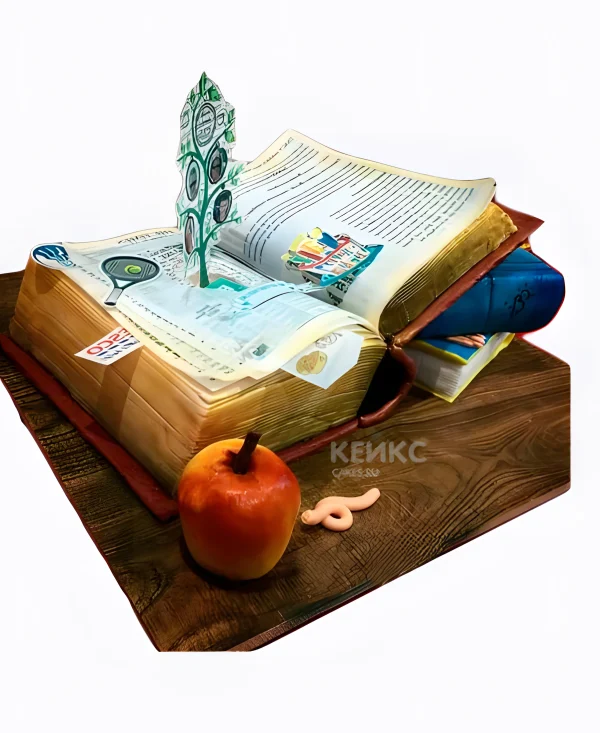 Торт необычный с фигуркой яблока Фото