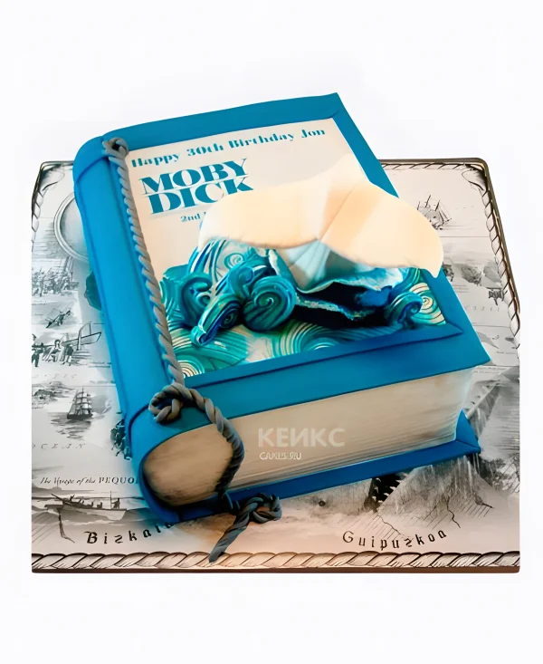 Торт оригинальный в синих тонах Фото