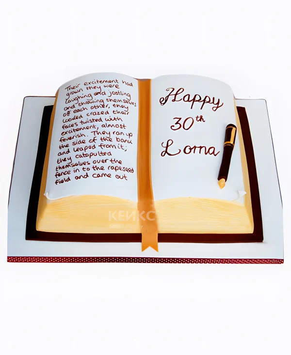 Торт с пожеланиями и ручкой Фото