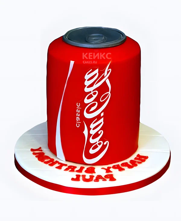 Торт в виде банки кока-кола Фото