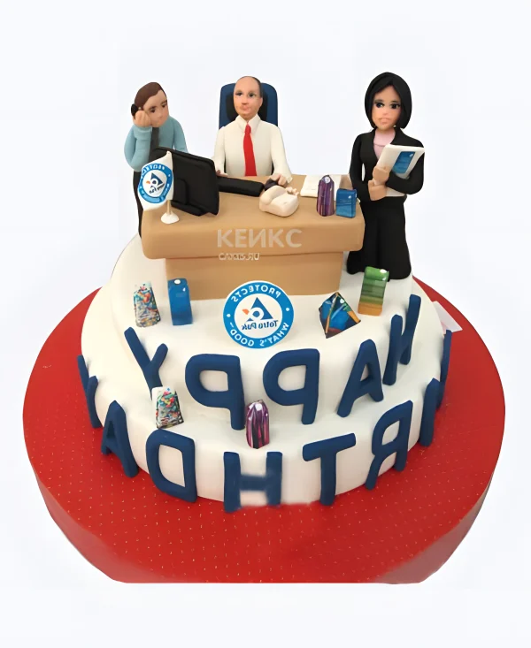 Торт оригинальный в стиле офиса Фото